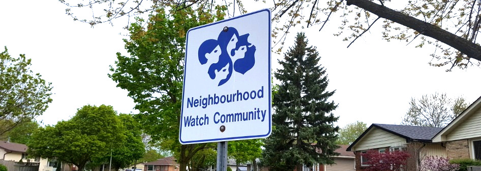 Neighbourhood Watch Community sign in neighbourhood