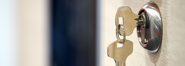 key in deadbolt lock