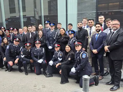 Group photo of LPS officers in #1 Dress