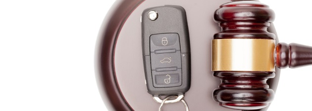 Judges gavel and car keys