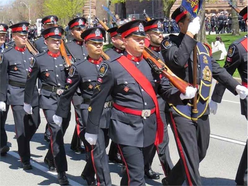 Colour Gaurd marching